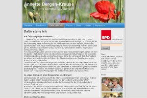 Web-Auftritt für einen Bürgermeisterwahlkampf